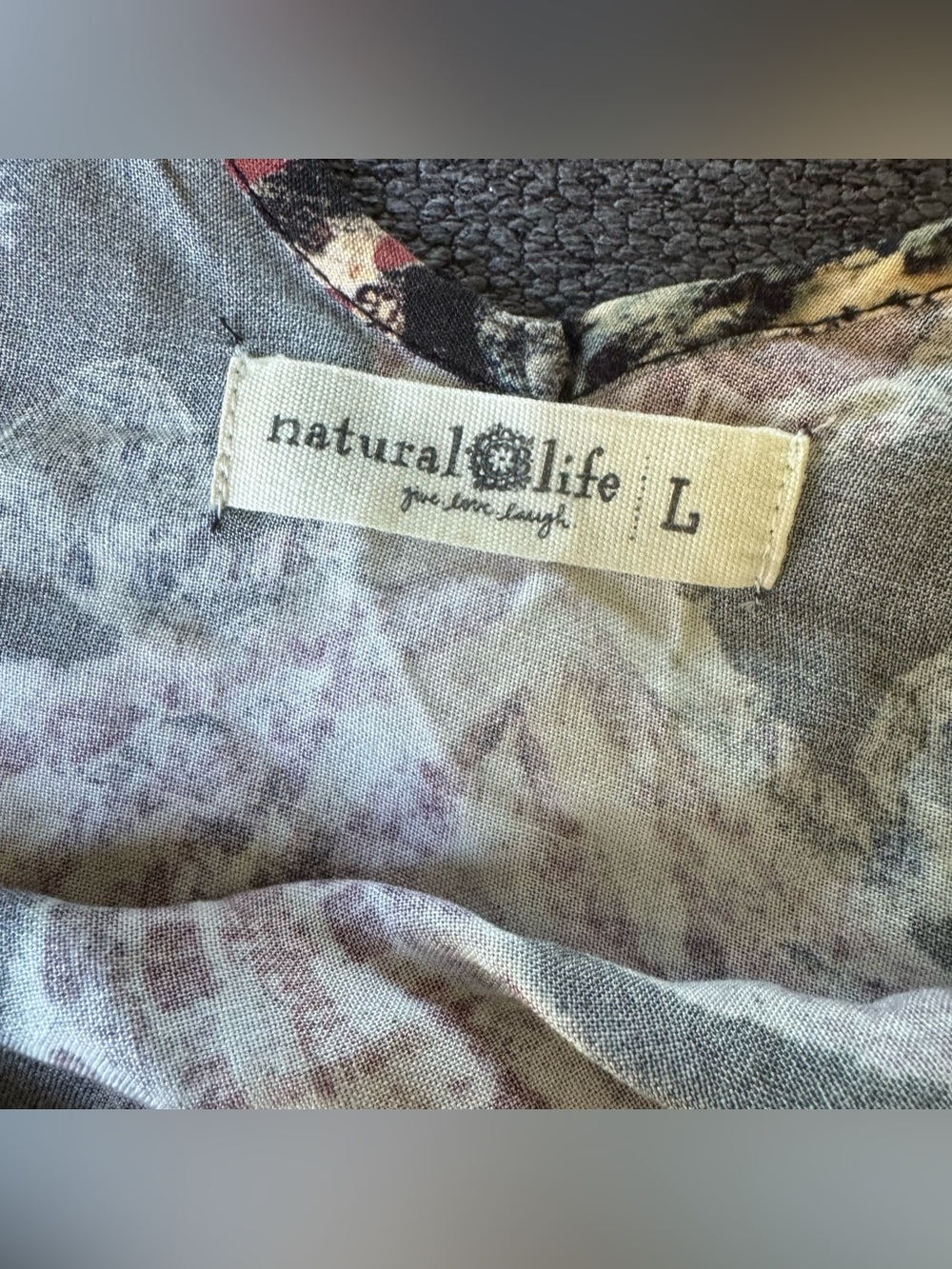 NATURAL LIFE Black Gracie Maxi Slip Dress V-neck Whimsigoth Dark Botanical L - Picture 9 of 11